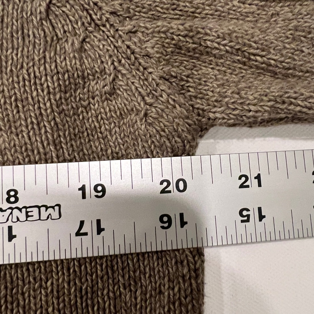 Columbia Mens Brown 1/4 Zip Cotton Sweater Ribbed‎ Mock Neck Outdoor Heritage - Picture 8 of 9